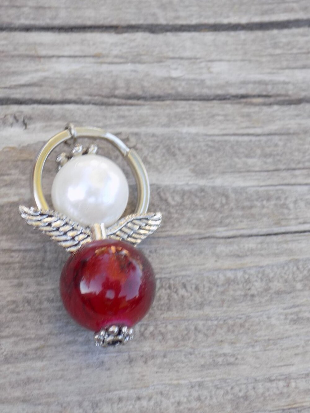 ANGEL RED WHITE Charm